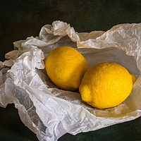 Buy canvas prints of Lemons on Tissue paper by James Rowland