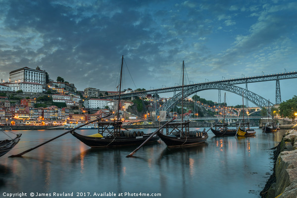 Porto at Dusk Picture Board by James Rowland