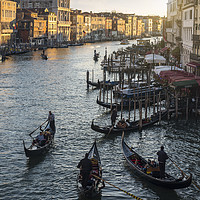 Buy canvas prints of Venetian Gondolas by James Rowland