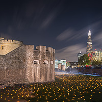 Buy canvas prints of Flames at the Tower by James Rowland