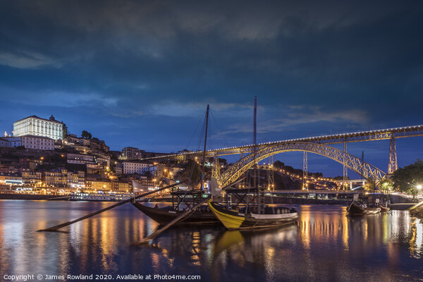 Porto at Night Picture Board by James Rowland