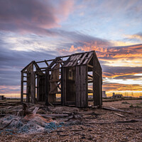 Buy canvas prints of The Old Shed at Dungeness by James Rowland