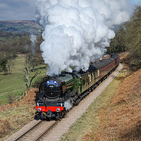 Buy canvas prints of 60103. The Flying Scotsman at Green End. by Martin Appleby