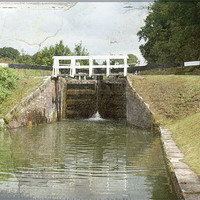 Buy canvas prints of Cane Hill Locks  Old Texture by Dave Windsor