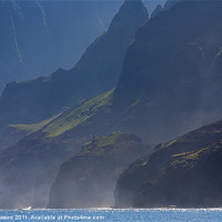 Buy canvas prints of Na Pali Morning Mist by Mike Dawson