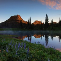 Buy canvas prints of Yakima Peak Sunrise by Mike Dawson