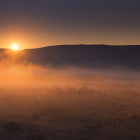 Buy canvas prints of High Desert Morning Mist by Mike Dawson