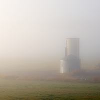 Buy canvas prints of Silo in the Fog by Mike Dawson