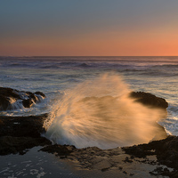 Buy canvas prints of Sunset Tide Explosion by Mike Dawson
