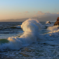 Buy canvas prints of Waves Collide by Mike Dawson