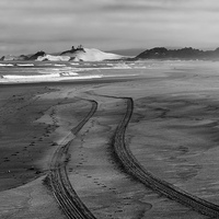 Buy canvas prints of Sand Tracks by Mike Dawson
