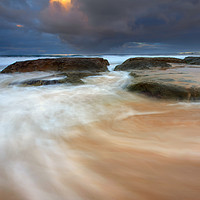 Buy canvas prints of Storm Surge Sunrise by Mike Dawson