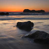 Buy canvas prints of Face Rock Sunset by Mike Dawson