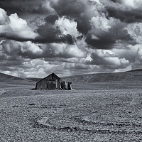 Buy canvas prints of Lonely Barn on the Prairie by Mike Dawson