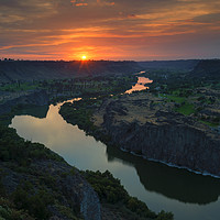 Buy canvas prints of Snake River Sunset by Mike Dawson