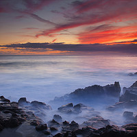Buy canvas prints of Red Sky Kauai by Mike Dawson