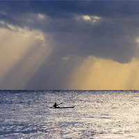 Buy canvas prints of Kayak At Dawn by Mike Dawson