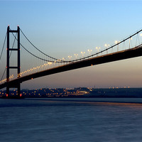 Buy canvas prints of Humber Bridge - Sun Setting by Charlie Gray LRPS