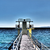 Buy canvas prints of Salthill Diving Platform by Andreas Hartmann