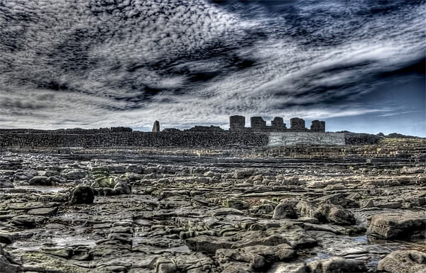 Ruins on the coast of Inishmore Canvas Print by Andreas Hartmann