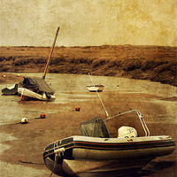 Buy canvas prints of Blakeney Boats by Julie Coe