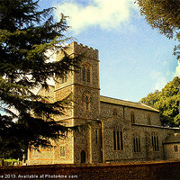 Buy canvas prints of Edgefield Church,  Norfolk by Julie Coe