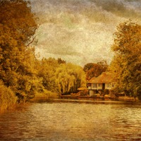 Buy canvas prints of House By The River by Julie Coe