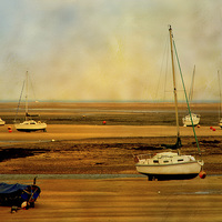 Buy canvas prints of Boats, Wells-Next-The-Sea by Julie Coe