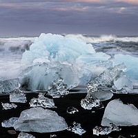 Buy canvas prints of Ice formations at Jokulsarlon lagoon, Iceland by Magdalena Bujak