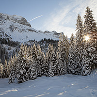 Buy canvas prints of Winter landscape near Lech resort, Austria by Magdalena Bujak