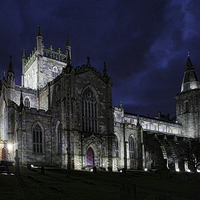 Buy canvas prints of Dunfermline Abbey at night by Andrew Beveridge