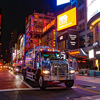 Buy canvas prints of Truck on East 46th St, New York City by Andrew Beveridge
