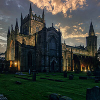 Buy canvas prints of Sunset Dunfermline Abbey by Andrew Beveridge