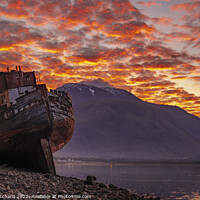 Buy canvas prints of Corpach Wreck Sunrise by Mark Pritchard