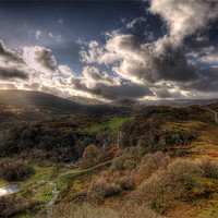 Buy canvas prints of View from Dolwyddelan Castle by Mark Pritchard