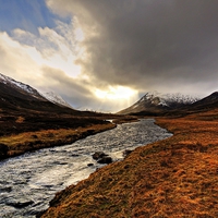 Buy canvas prints of By The A93 by Mark Pritchard