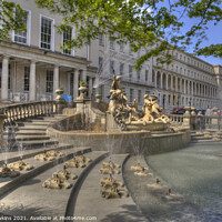 Buy canvas prints of The Neptune Fountain  by Rob Hawkins