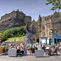Buy canvas prints of Edinburgh Castle from Old Town  by Rob Hawkins