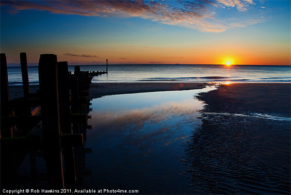 A Norfolk Sunrise Picture Board by Rob Hawkins