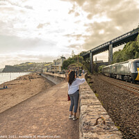 Buy canvas prints of Teignmouth Sea Wall HST by Rob Hawkins