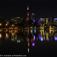 Buy canvas prints of The Perth night Skyline by Rob Hawkins