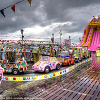 Buy canvas prints of Paignton Pier fun rides  by Rob Hawkins