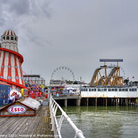 Buy canvas prints of Clacton Pier Helter skelter by Rob Hawkins