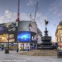 Buy canvas prints of Piccadilly Circus twilight by Rob Hawkins