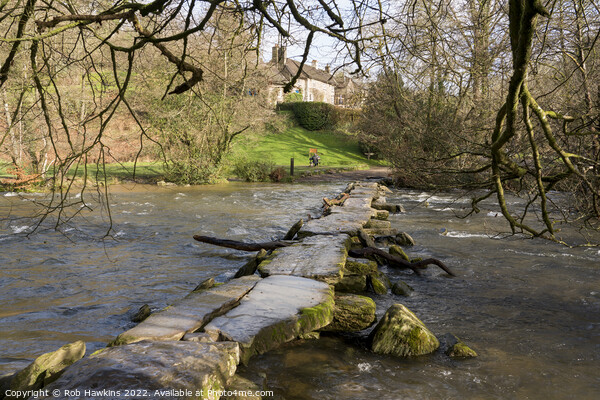 Winter at Tarr Steps Picture Board by Rob Hawkins