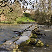 Buy canvas prints of Winter at Tarr Steps by Rob Hawkins