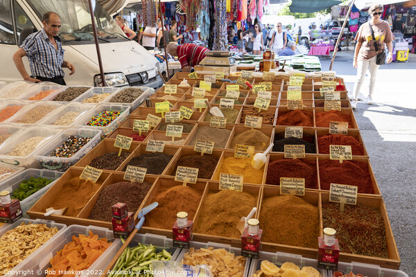 Turkish Spice Market  Picture Board by Rob Hawkins