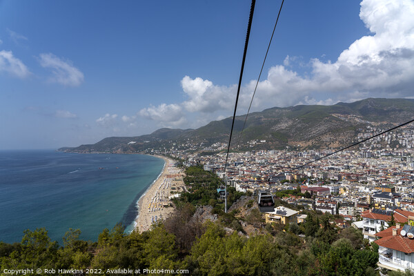 Alanya beach cityscape Picture Board by Rob Hawkins