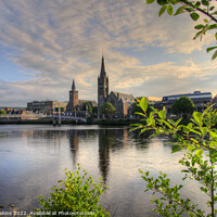 Buy canvas prints of Inverness church reflections by Rob Hawkins