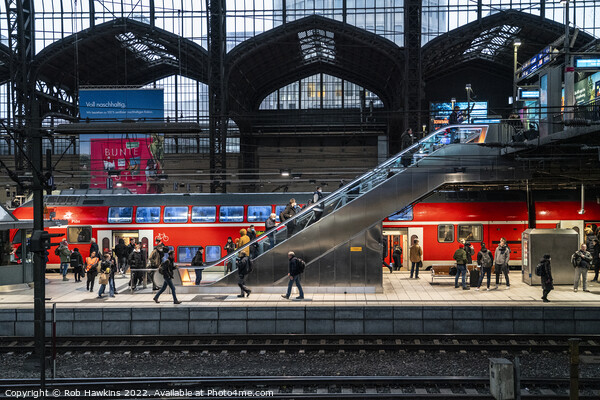 Hamburg Hauptbahnhof Escalation  Picture Board by Rob Hawkins